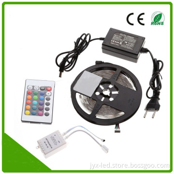 Factory sale smd 5050 rgb led strip kit cri>80 silicone waterproof with power supply and remote controller